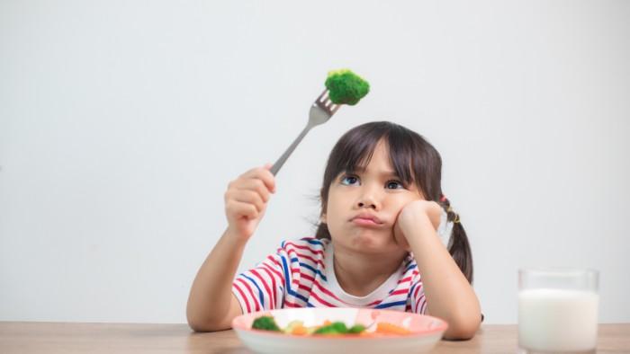 Child upset at vegetable